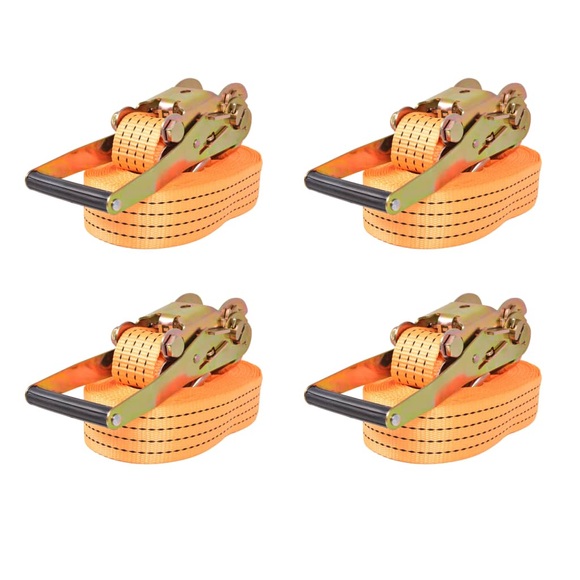 vidaXL Ratschen-Spanngurte 4 Stk. 2 Tonnen 8m×50mm Orange