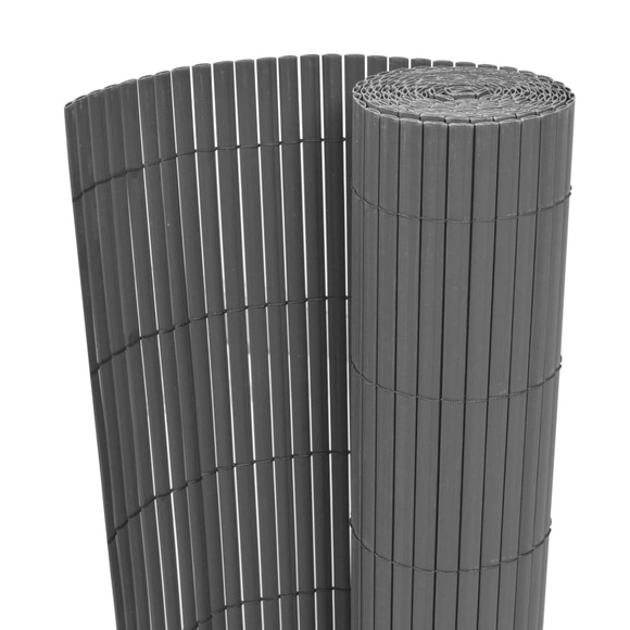 Gartenzaun Doppelseitig 90 x 500 cm Grau