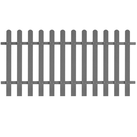 WPC Lattenzaun 200 x 100 cm Grau
