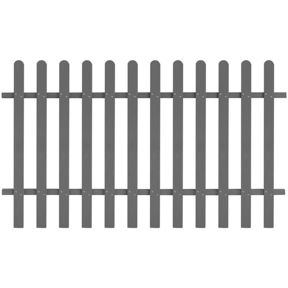 WPC Lattenzaun 200 x 120 cm Grau