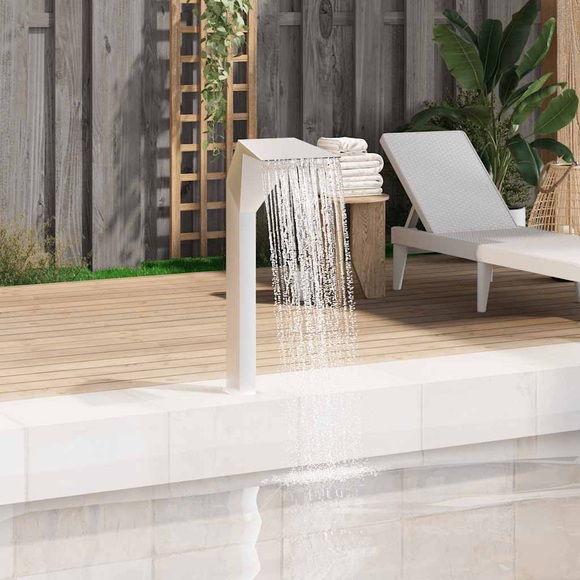 Pool-Brunnen Edelstahl 50 x 30 x 90 cm Silber