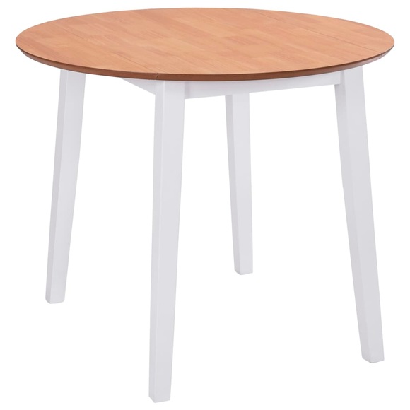 Klappbarer Esstisch Rund MDF Weiss