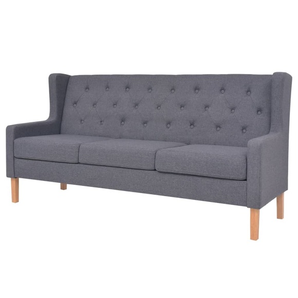 3-Sitzer-Sofa Stoff Grau