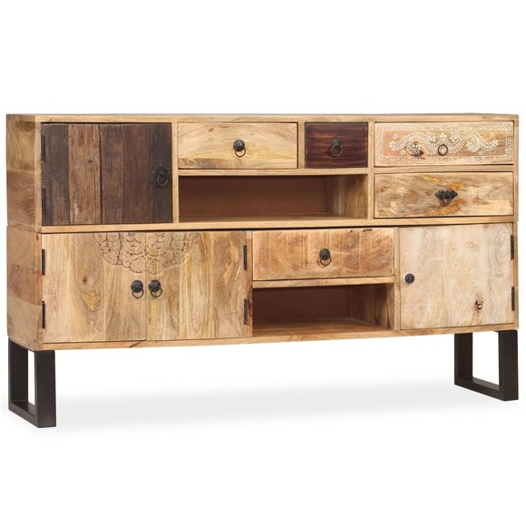 Sideboard Mangoholz Massiv 140 x 30 x 80 cm
