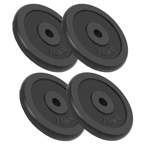 Hantelscheiben 4 Stk. 30 kg Gusseisen