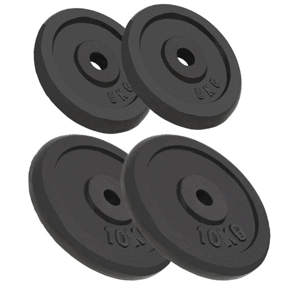 Hantelscheiben 4 Stk. 2 x 10 kg + 2 x 5 kg Gusseisen