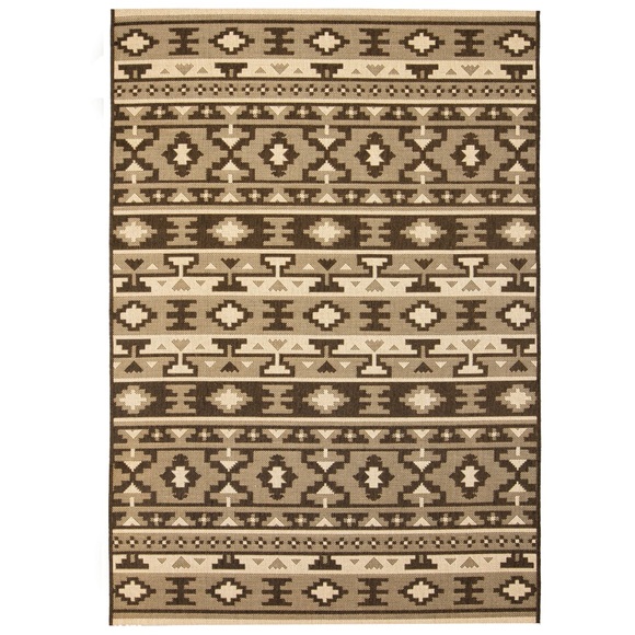 Webteppich Sisal-Optik Indoor/Outdoor 80x150 cm Ethno-Design