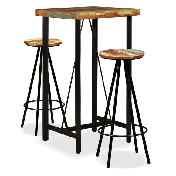 Bar-Set 3-tlg. Altholz Massiv