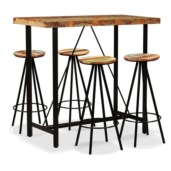 Bar-Set 5-tlg. Altholz Massiv