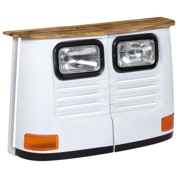 LKW-Sideboard Mangoholz Massiv Weiss
