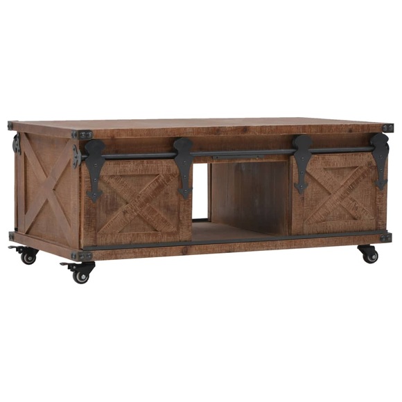Couchtisch Tannenholz Massiv 91 x 51 x 38 cm Braun