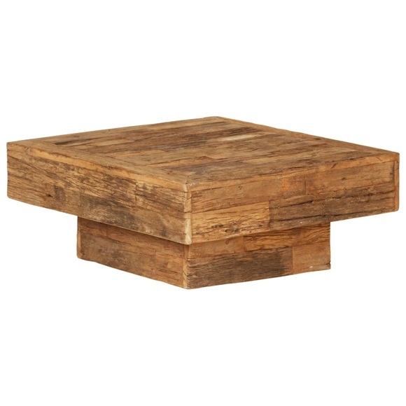 Couchtisch Bahnschwellen-Holz Recycelt Massiv 70 x 70 x 30 cm