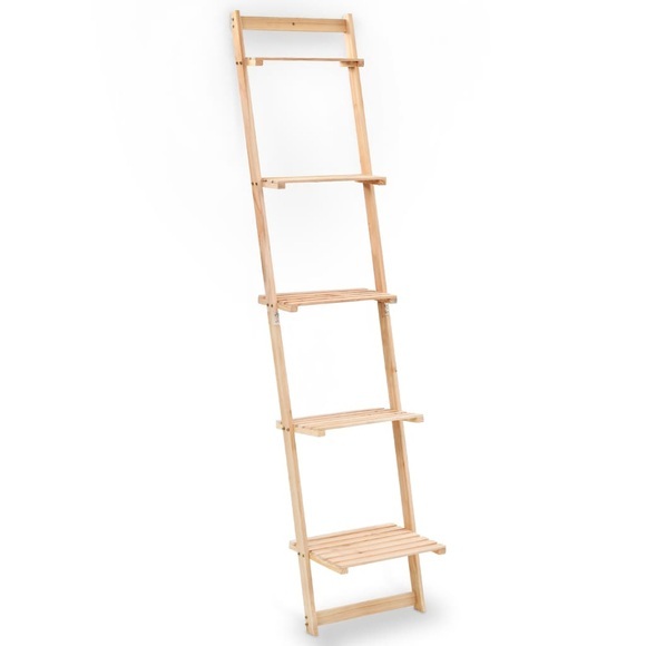 Leiter-Wandregal aus Zedernholz 41,5x30x176 cm