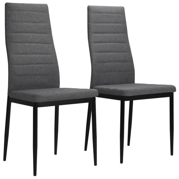 vidaXL Esszimmerstühle 2 Stk. Hellgrau Stoff