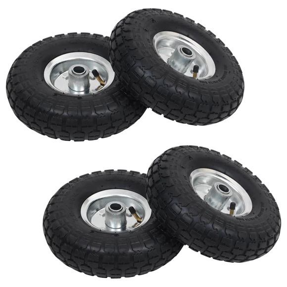 vidaXL Sackkarrenräder 4 Stk. Gummi 4.10/3.50-4 (260x83)