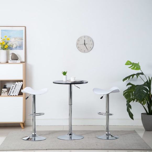 Drehbare Barhocker 2 Stk. Kunstleder 45 x 44,5 x 85 cm Weiss