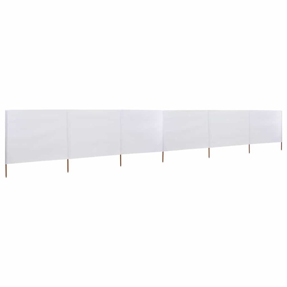 6-teiliges Windschutzgewebe 800 x 80 cm Weiss
