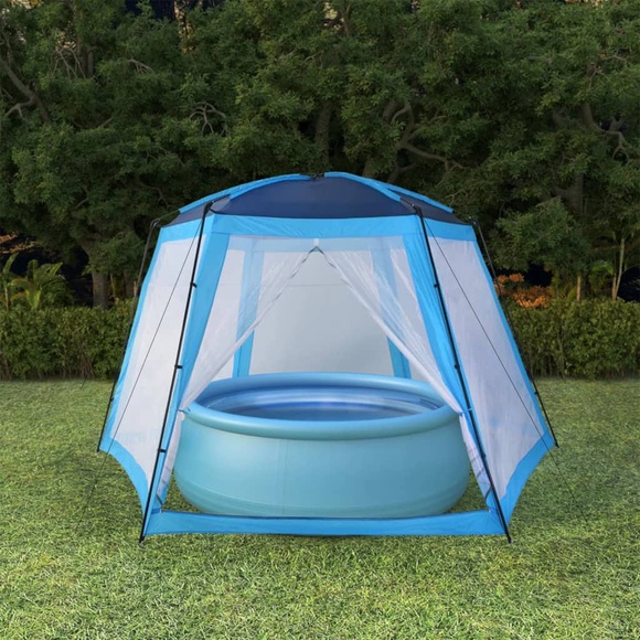 Poolzelt Stoff 500 x 433 x 250 cm Blau