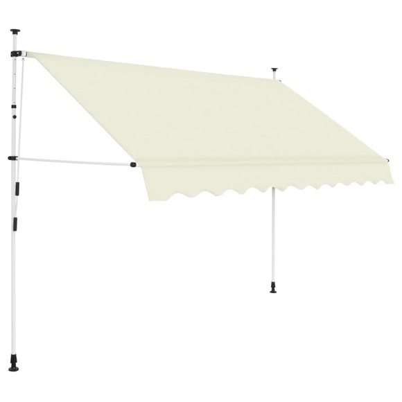 Einziehbare Markise Handbetrieben 300 cm Cremeweiss