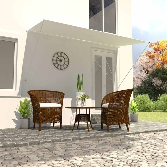 Einziehbare Markise Cremeweiss 300 x 150 cm