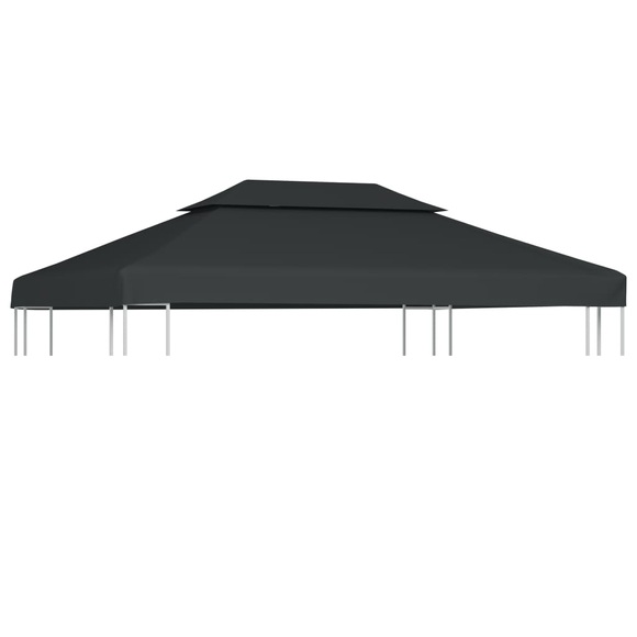 vidaXL Dachplane für Pavillon mit Kaminabzug 310 g/m² 4×3 m Anthrazit