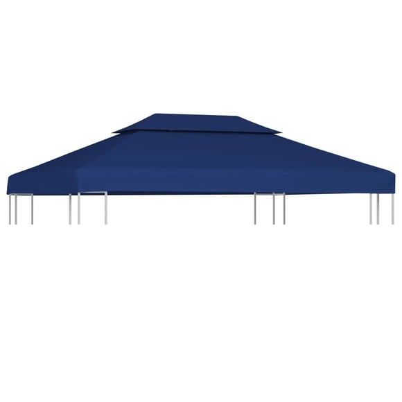vidaXL Dachplane für Pavillon mit Kaminabzug 310 g/m² 4×3 m Blau