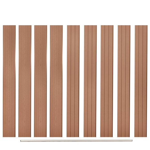 vidaXL Ersatz-Zaunbretter 9 Stück WPC 170 cm Braun