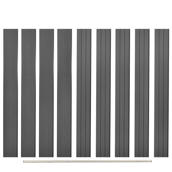 vidaXL Ersatz-Zaunbretter 9 Stück WPC 170 cm Grau