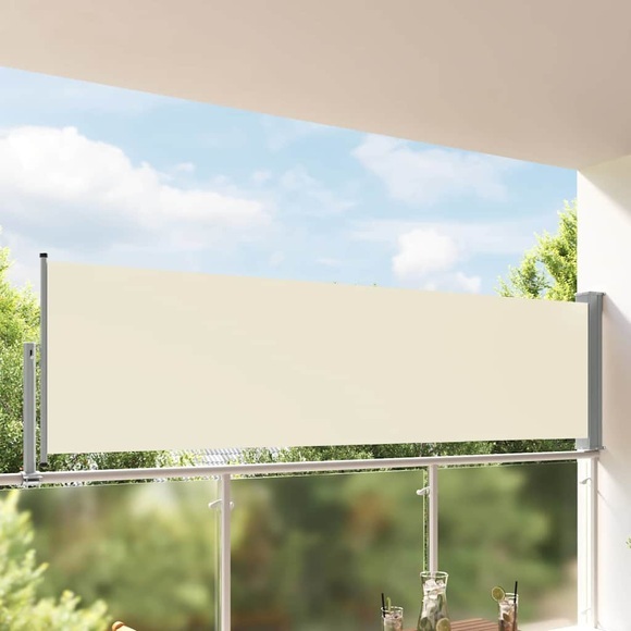 Ausziehbare Seitenmarkise 100 x 300 cm Creme