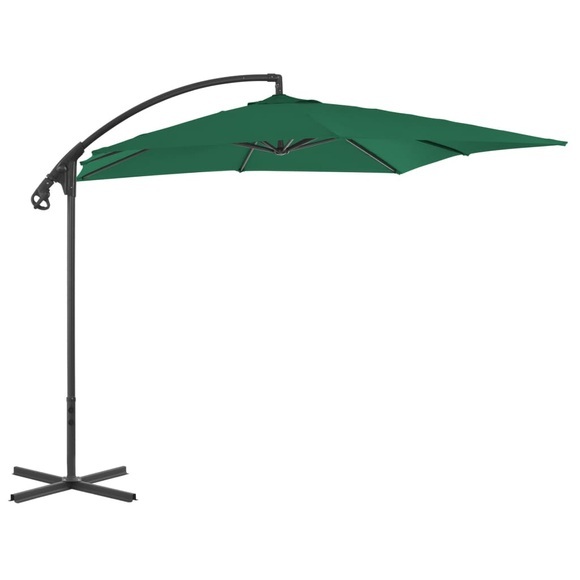 vidaXL Ampelschirm mit Stahlmast 250×250 cm Grün