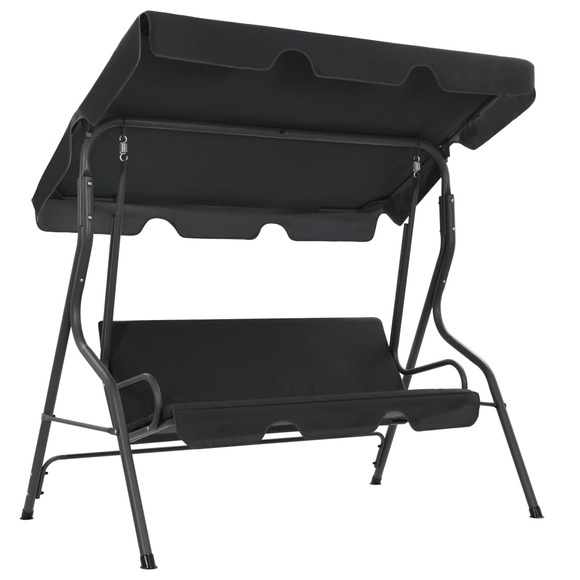 Hollywoodschaukel Anthrazit 170 x 110 x 153 cm