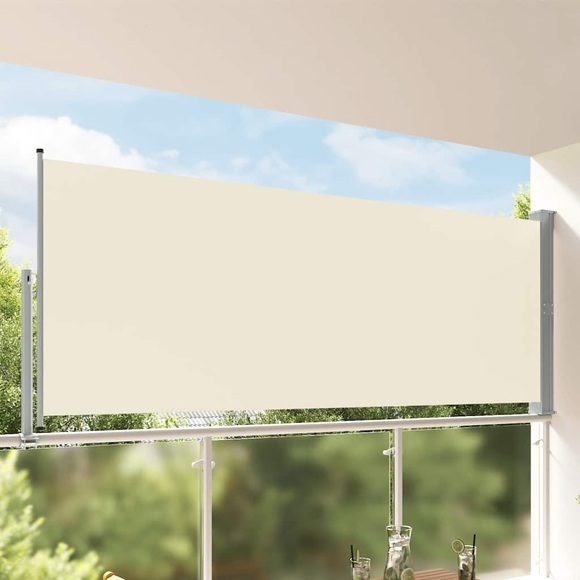 Ausziehbare Seitenmarkise 140 x 300 cm Creme