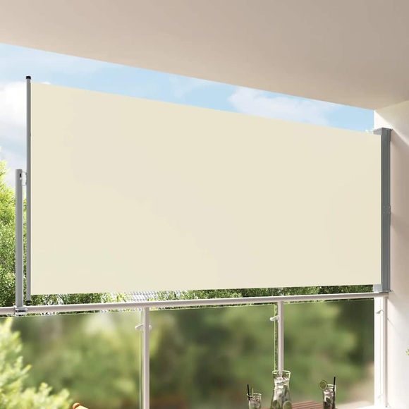 Ausziehbare Seitenmarkise 160 x 300 cm Creme