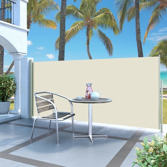 Ausziehbare Seitenmarkise 140 x 300 cm Creme