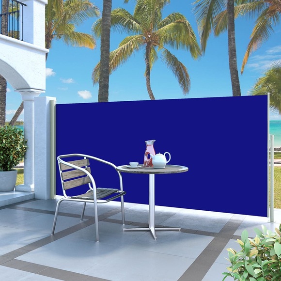 Ausziehbare Seitenmarkise 140 x 300 cm Blau