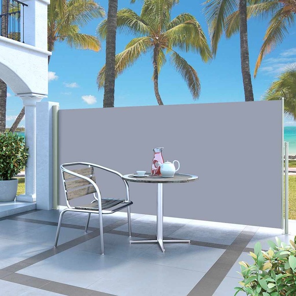 Ausziehbare Seitenmarkise 140 x 300 cm Grau