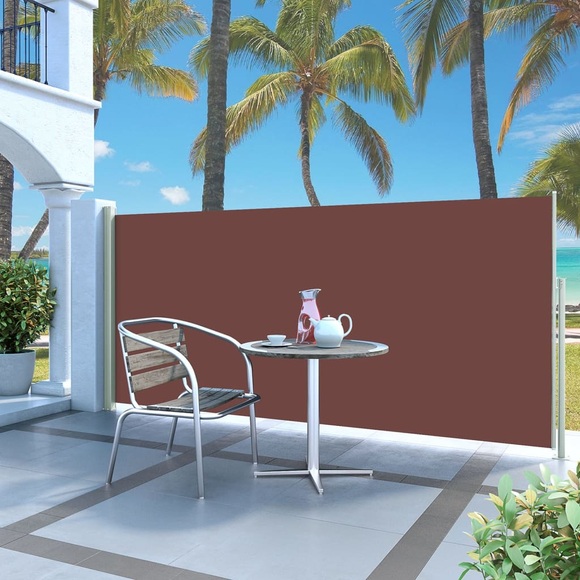 Ausziehbare Seitenmarkise 140 x 300 cm Braun