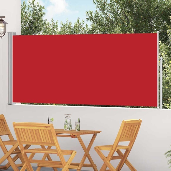 Ausziehbare Seitenmarkise 120 x 300 cm Rot