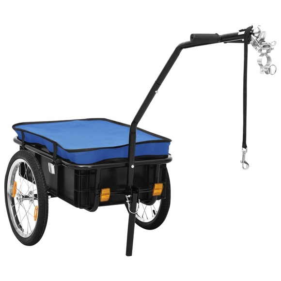 vidaXL Fahrradanhänger/Handwagen 155x60x83 cm Stahl Blau