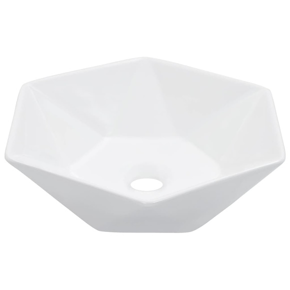 Waschbecken 41 x 36,5 x 12 cm Keramik Weiss