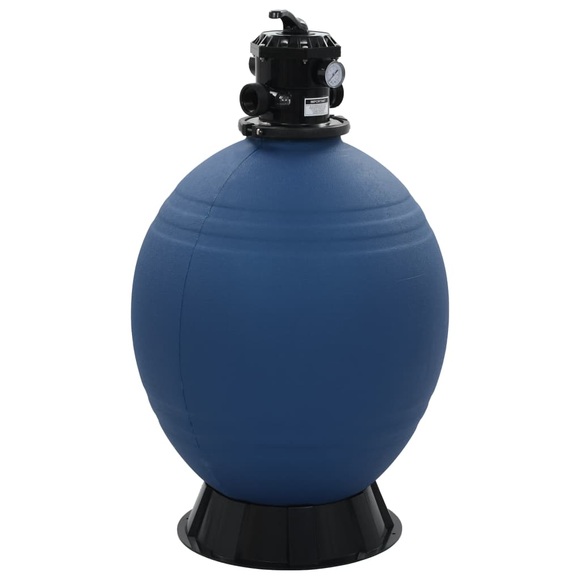 Pool Sandfilter mit 6-Wege-Ventil Blau 660 mm