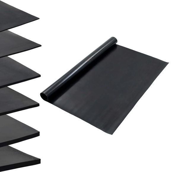 Bodenmatte Rutschfest Gummi 1,2 x 2 m 2 mm Glatt