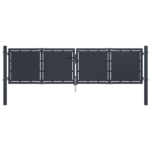 vidaXL Gartentor Stahl 300×100 cm Anthrazit