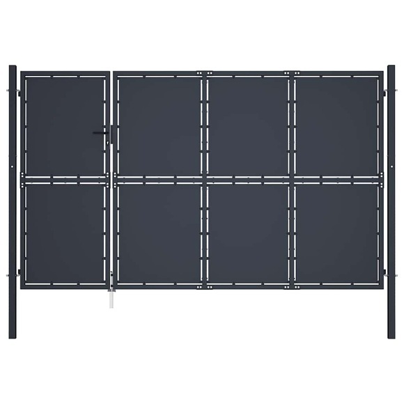 Gartentor Stahl 350 x 175 cm Anthrazit
