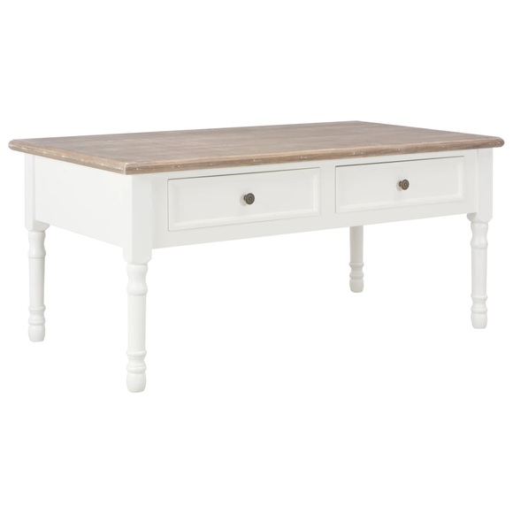 vidaXL Couchtisch Weiß 100×55×45 cm Holz