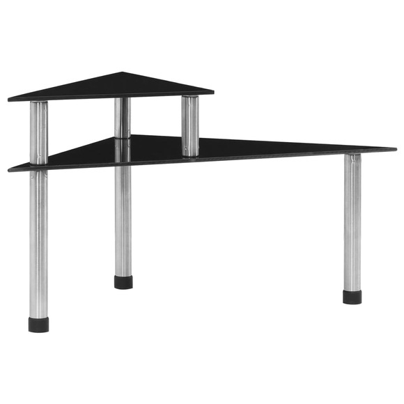 vidaXL Küchenregal Schwarz 49,5x35x26 cm Hartglas
