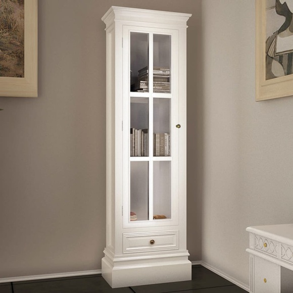 vidaXL Bücherschrank aus Holz mit 3 Regalen Weiß