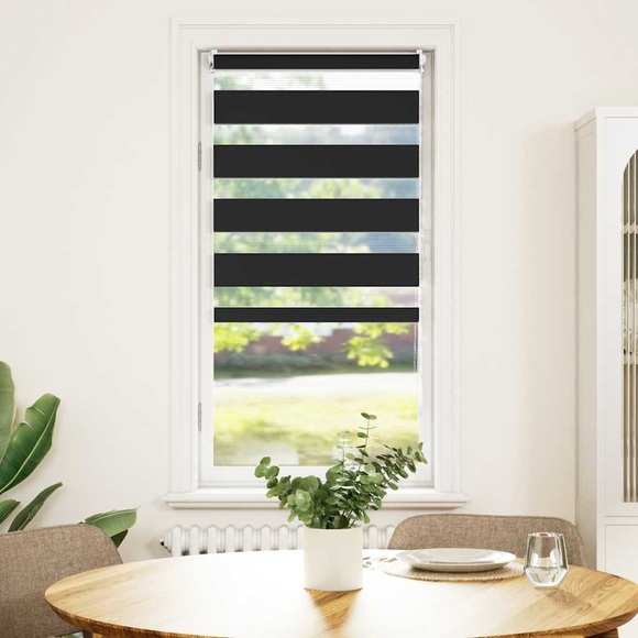 Doppelrollo 60 x 120 cm schwarz