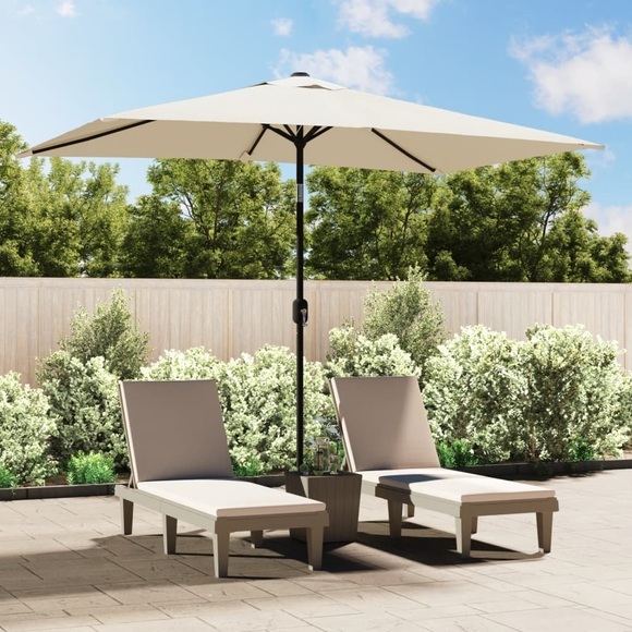 Sonnenschirm 200 x 300 cm Sandweiss rechteckig