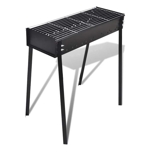 vidaXL BBQ Grill Säulengrill Standgrill Kohlegrill Barbeque Quadratisch